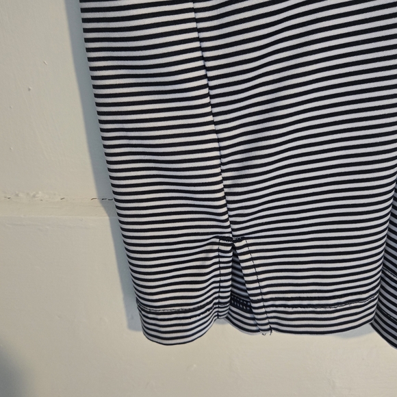 Jack Nicklaus Polo Shirt Men Size Medium Navy Blue White Stripe Golf Golden Bear - Picture 10 of 11